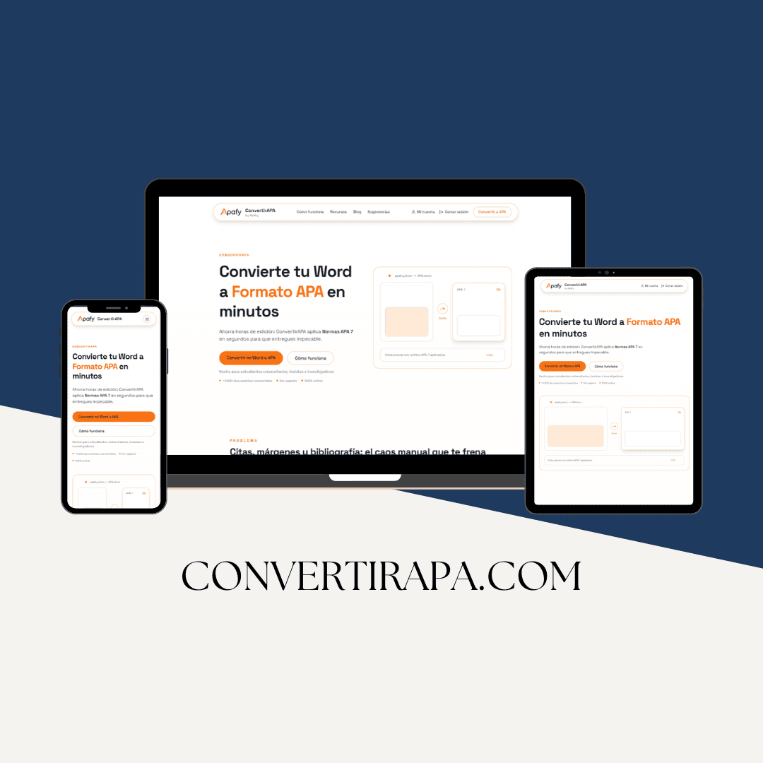 Captura del proyecto ConvertirAPA