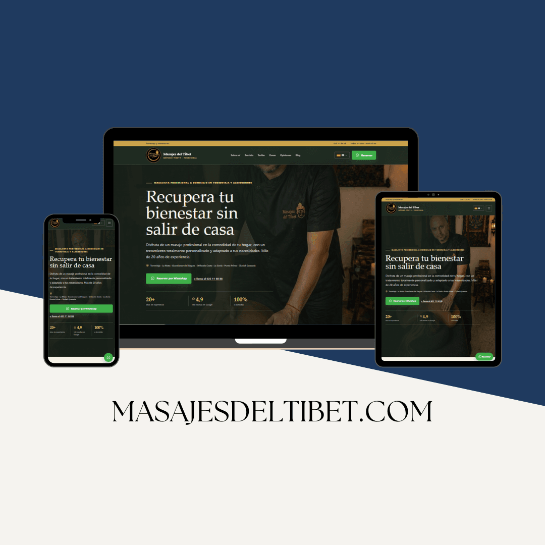 Captura del proyecto Masajes del Tibet