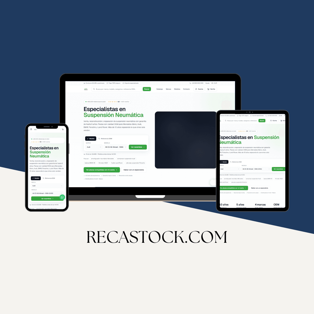 Captura del proyecto Recastock